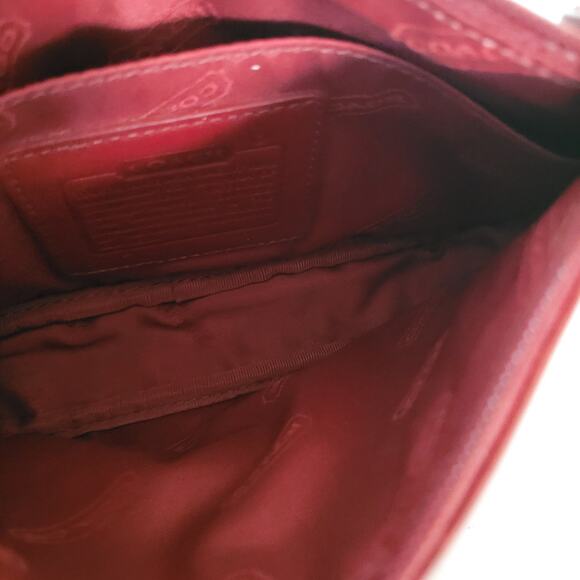 Vintage Coach Chunky Case Red Leather Wallet Cosmetic Pouch Small Good Condition - Picture 3 of 13